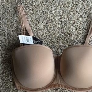 NWT La Mystere Soiree Strapless Bra 36G Nude